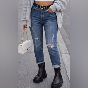 A.N.A High Rise Cropped Jeans Size 10 Women Blue Denim Ankle Length